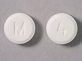 Hydromorphone 4 mg tablets Canada Hydromorphone 4 mg tablets front and back view, white round immediate-release opioid pain medication Canada