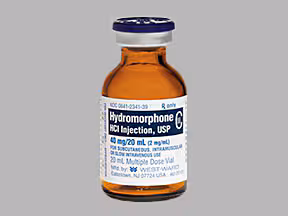 Hydromorphone 2mg/ml Canada prescription injectable opioid solution